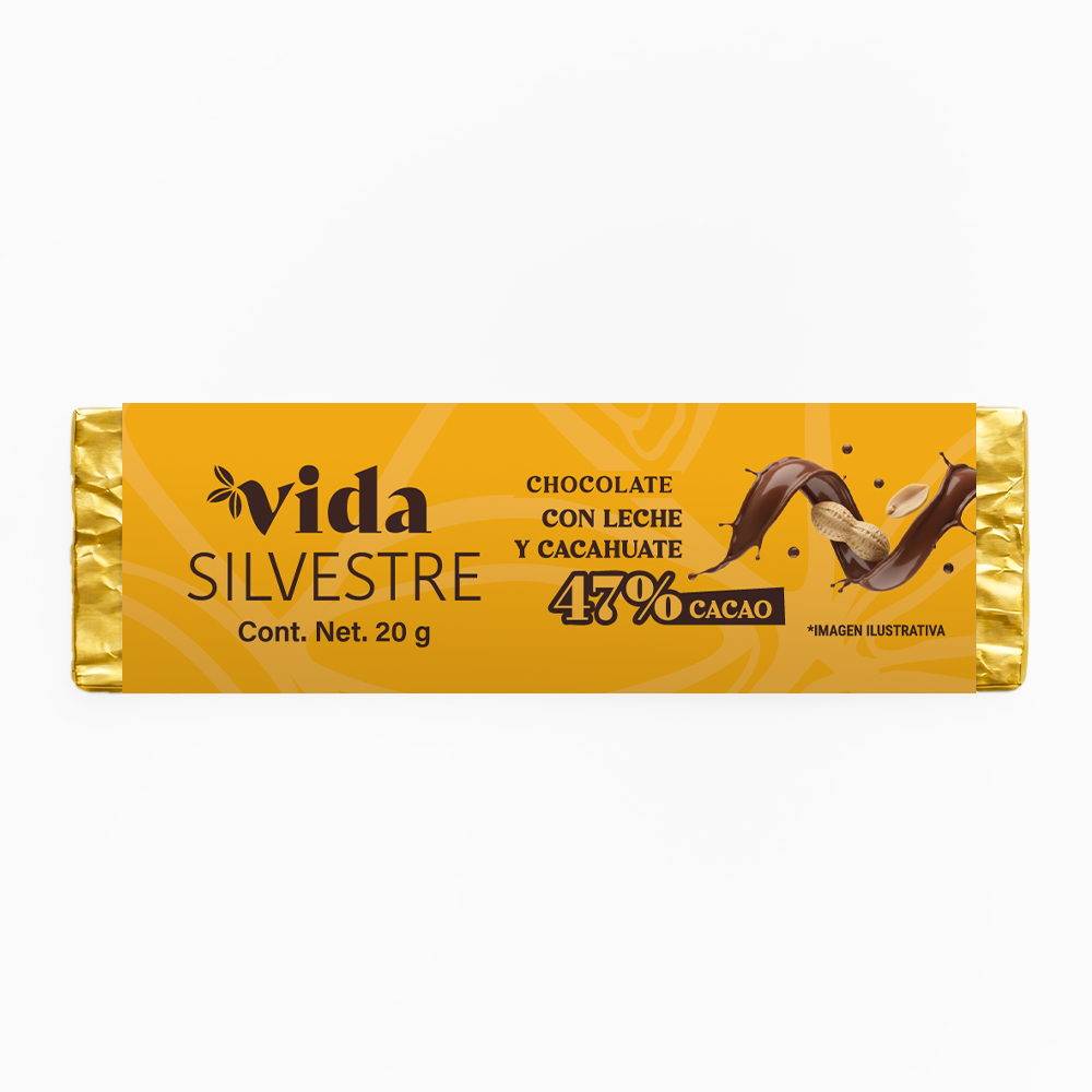Barrita 47% Cacao con Leche y Cacahuate