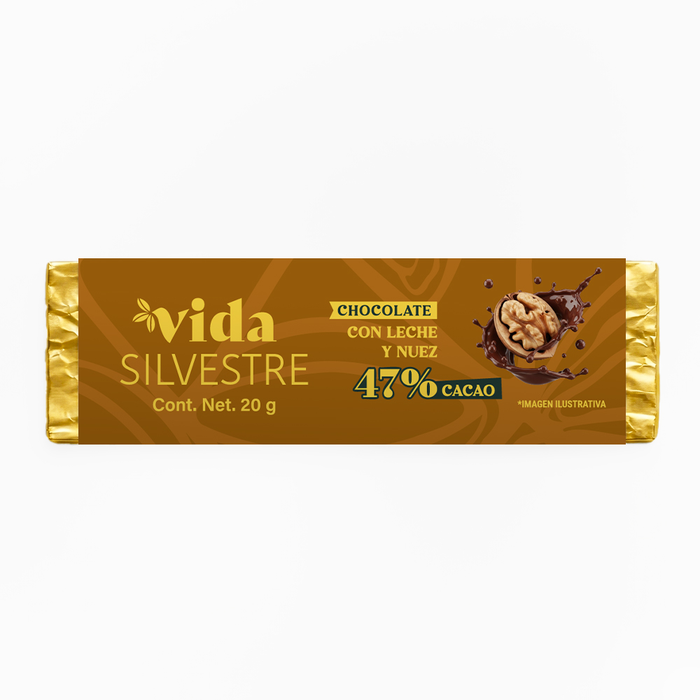 Barrita 47% Cacao con Leche y Nuez